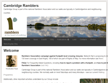 Tablet Screenshot of cambridgeramblers.org